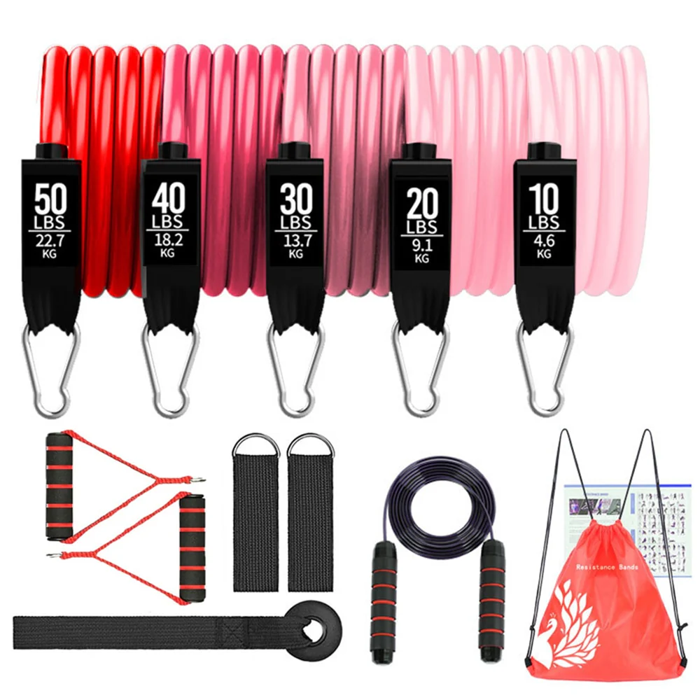 150lbs Resistance Bands Set for Women Latex Exercise Workout Band - Image 4