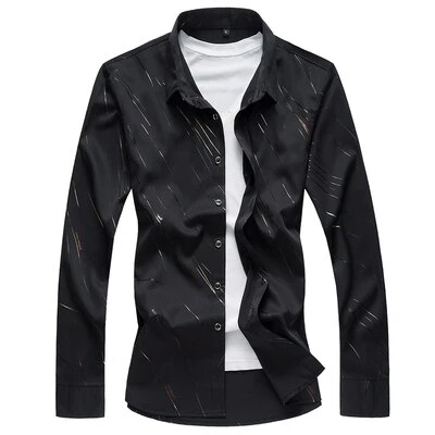 2021 Autumn New Men's Printed Shirt Fashion Casual - Image 7