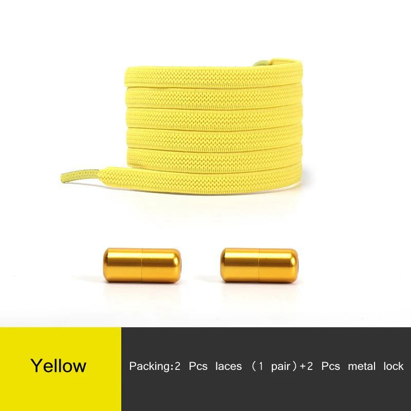 2021 New Elastic No Tie Shoe laces Flat Shoelaces For Kids and Adult Sneakers Shoelace Quick Lazy Metal Lock Laces Shoe Strings - Image 12