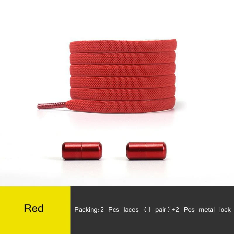 2021 New Elastic No Tie Shoe laces Flat Shoelaces For Kids and Adult Sneakers Shoelace Quick Lazy Metal Lock Laces Shoe Strings - Image 14