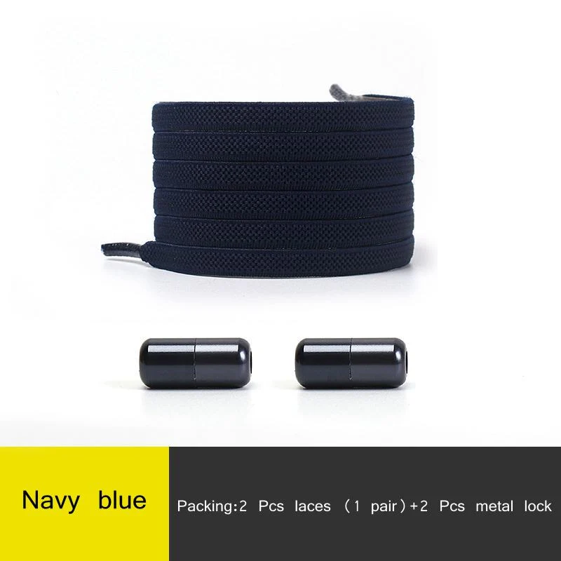 2021 New Elastic No Tie Shoe laces Flat Shoelaces For Kids and Adult Sneakers Shoelace Quick Lazy Metal Lock Laces Shoe Strings - Image 15