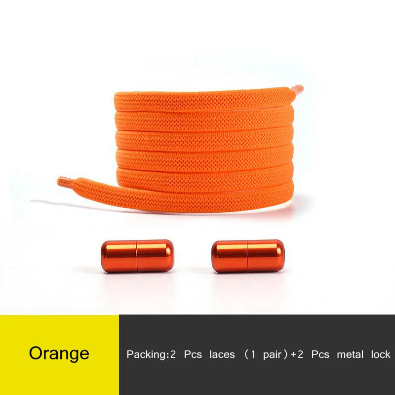 2021 New Elastic No Tie Shoe laces Flat Shoelaces For Kids and Adult Sneakers Shoelace Quick Lazy Metal Lock Laces Shoe Strings - Image 16