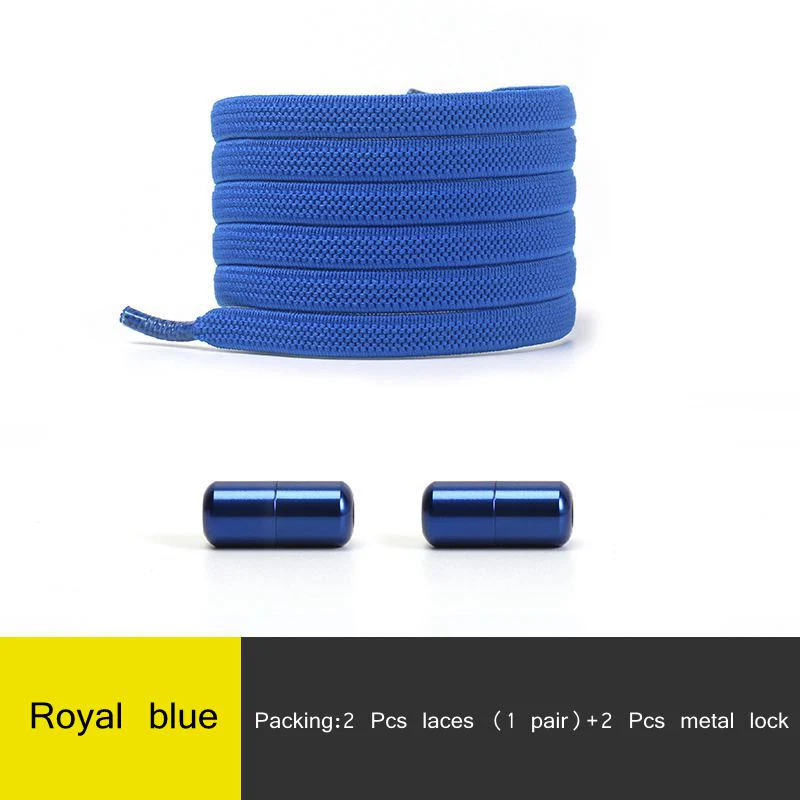 2021 New Elastic No Tie Shoe laces Flat Shoelaces For Kids and Adult Sneakers Shoelace Quick Lazy Metal Lock Laces Shoe Strings - Image 3