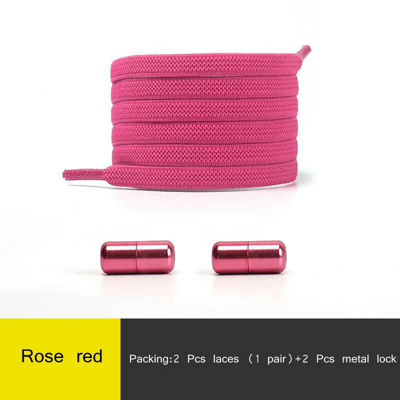 2021 New Elastic No Tie Shoe laces Flat Shoelaces For Kids and Adult Sneakers Shoelace Quick Lazy Metal Lock Laces Shoe Strings - Image 9