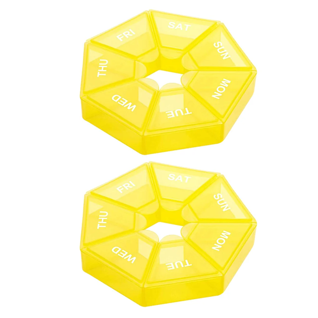 2Pcs/set Pill Case Plastic 7 Days Tablet Candy Box Portable Storage Tablet Holder Travel Organizer Pill Dispenser Container - Image 3