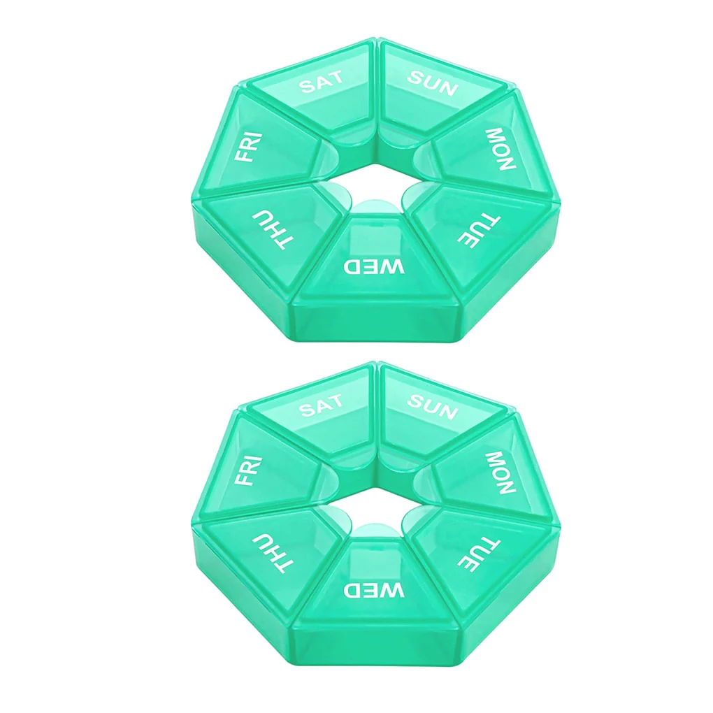 2Pcs/set Pill Case Plastic 7 Days Tablet Candy Box Portable Storage Tablet Holder Travel Organizer Pill Dispenser Container - Image 4