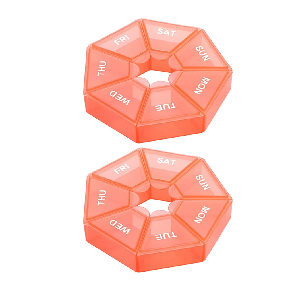 2Pcs/set Pill Case Plastic 7 Days Tablet Candy Box Portable Storage Tablet Holder Travel Organizer Pill Dispenser Container - Image 5