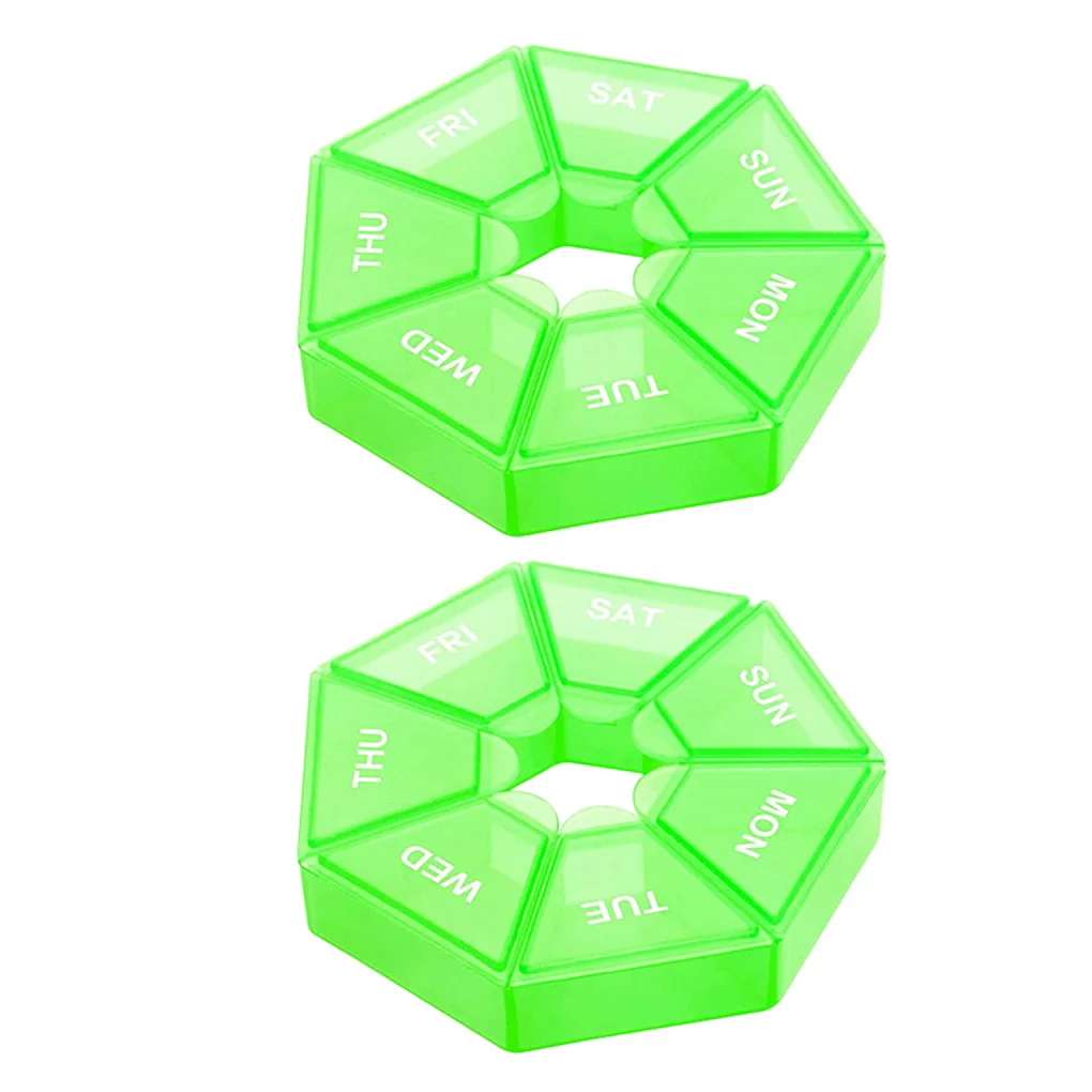 2Pcs/set Pill Case Plastic 7 Days Tablet Candy Box Portable Storage Tablet Holder Travel Organizer Pill Dispenser Container - Image 7