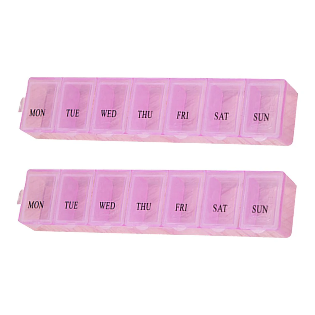 2Pcs/set Pill Case Plastic 7 Days Tablet Candy Box Portable Storage Tablet Holder Travel Organizer Pill Dispenser Container - Image 9