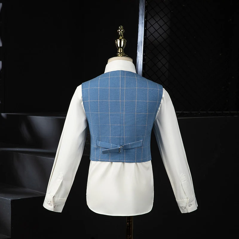 Boys Wedding Suit Kids Formal Blazer Jacket Vest Pants Bowtie 4PCS Tuxedo - Image 5