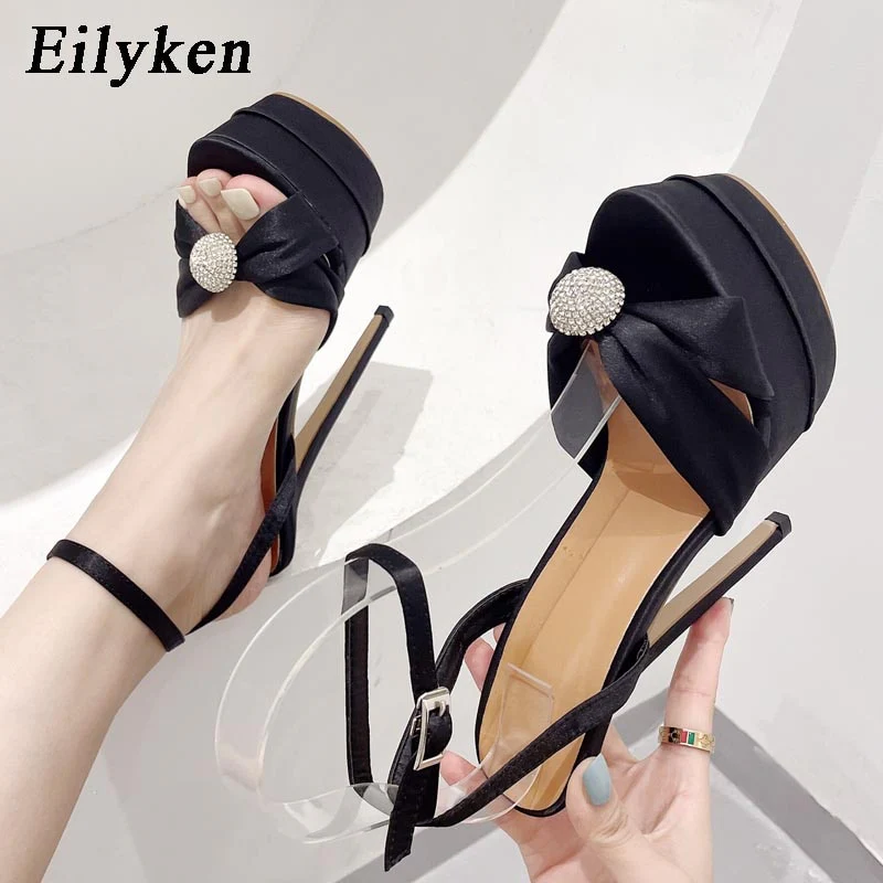 Eilyken Sexy Peep Toe 16CM Extreme High Heels Women's Sandals Party Banquet Stiletto Shoes Fashion Buckle Strap Platform Pumps - Image 6