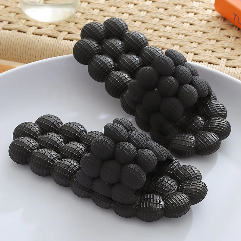 EVA  2021 trendy bubble cool slippers women fancy unisex fashion sandals home beach men massage slides slippers - Image 9