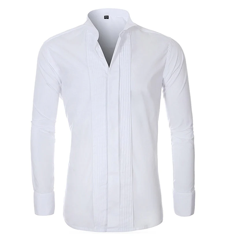 Fashion Groom Tuxedos Shirts Best Man Groomsmen White Black Red Men Wedding Shirts - Image 5
