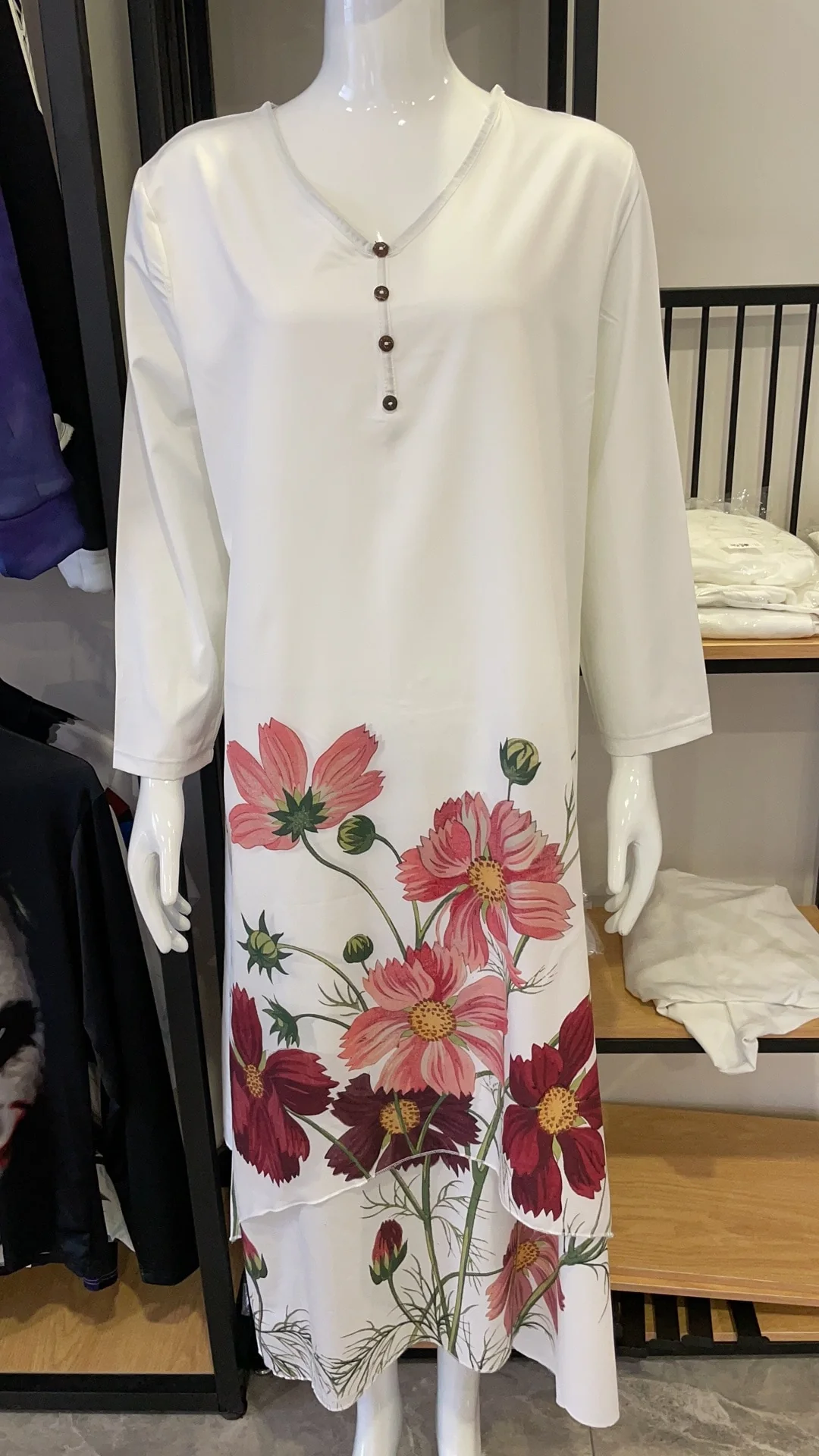 Floral Parrot Print Maxi Long Dress Women's Fashion Party Evening Dresses Sexy high Waist Robe Summer Long Sleeve Elegant Dress - Image 20