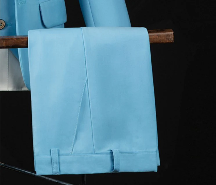 Flower Boys Ceremony Blue Suit Kids Formal Jakcet Vest Pants 3PS Tuxedo Wedding Dress Children Birhtday Party Photograph Costume - Image 5