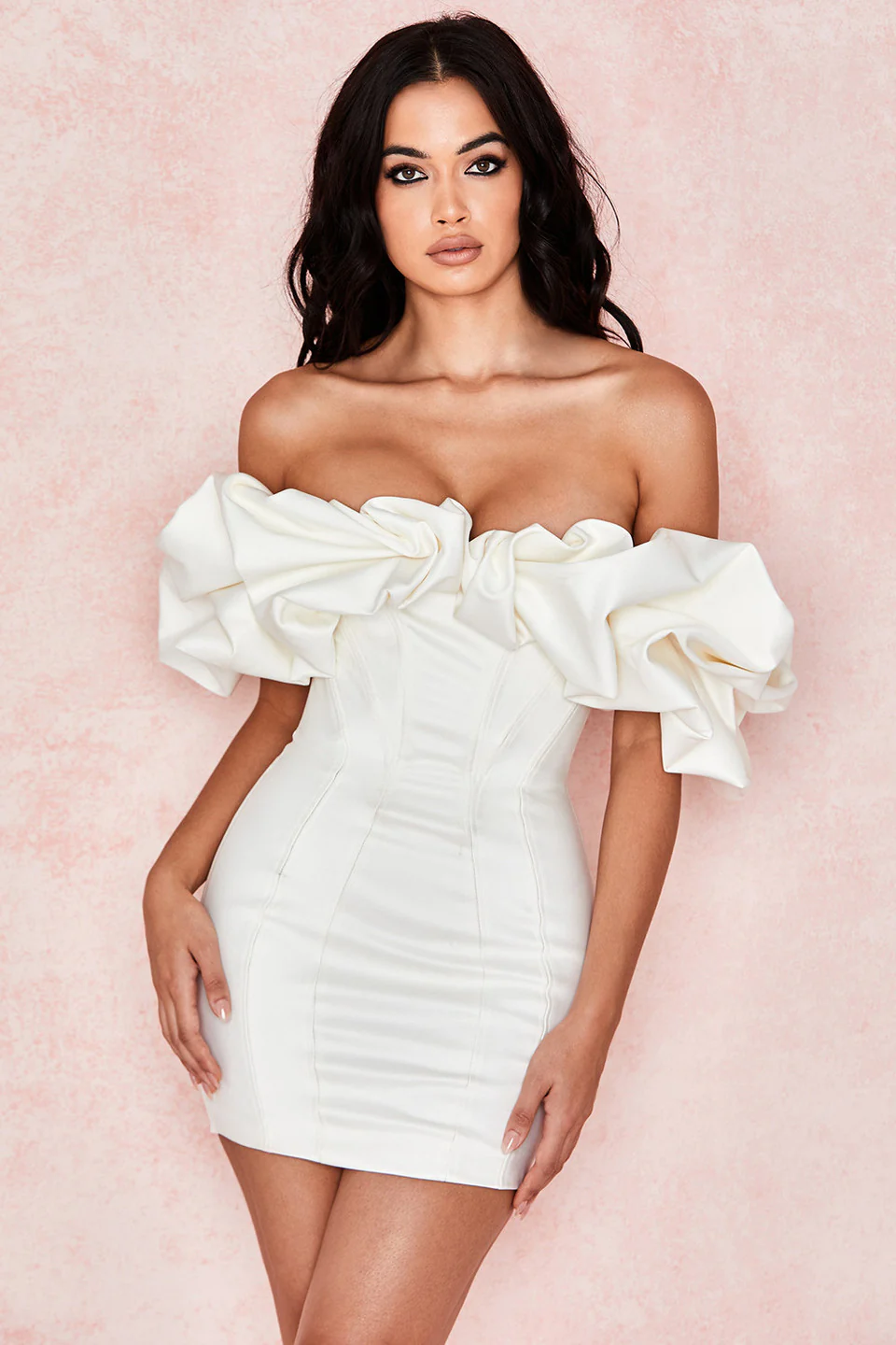Sexy Ruffle Off Shoulder Mini Dress Sexy Party Evening Women Clothing Casual Prom Dresses - Image 6