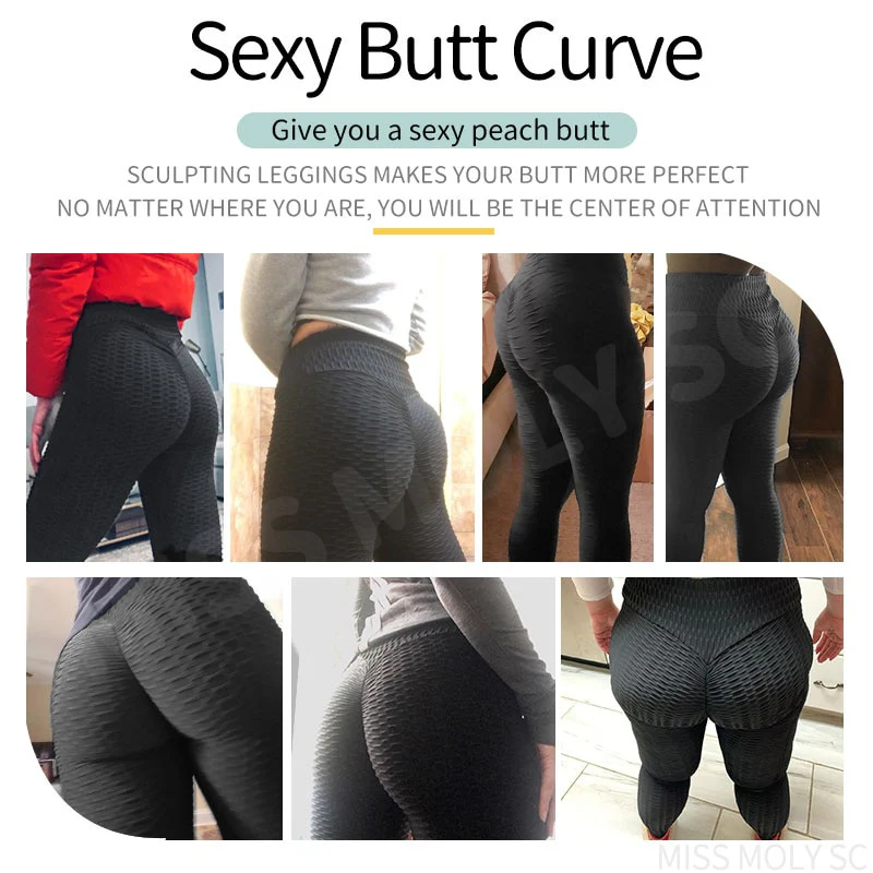 High Waist Leggings With Pocket Women Fitness Scrunch Butt Lifting Grid Leggings Booty Push Up Seamless Leggins Stretch Panties - Image 13