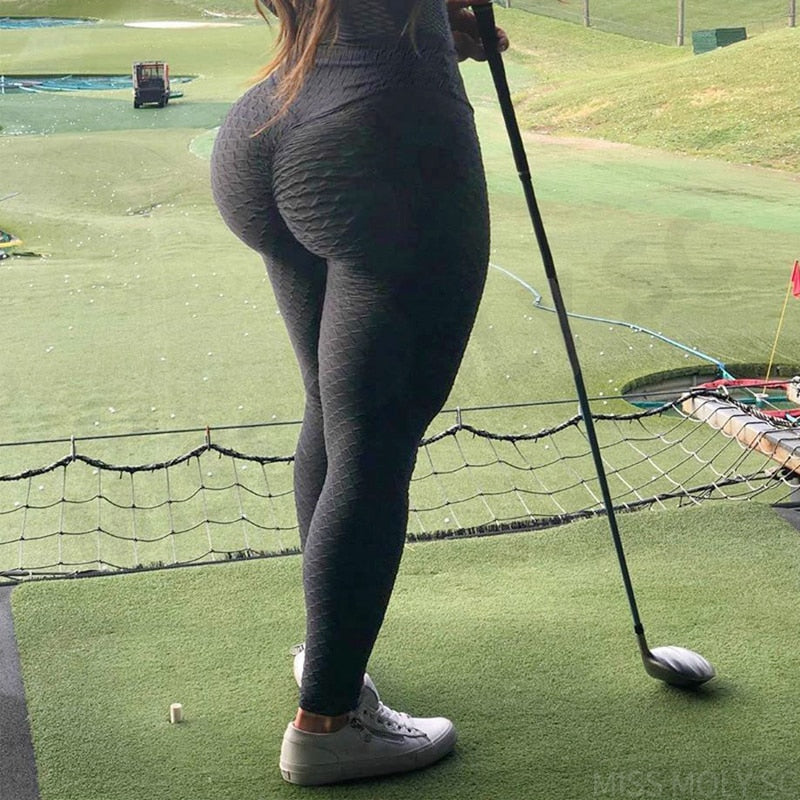 High Waist Leggings With Pocket Women Fitness Scrunch Butt Lifting Grid Leggings Booty Push Up Seamless Leggins Stretch Panties - Image 14