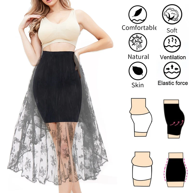 High Waist Tummy Control Slips Woman Seamless Slimming Half Slip Underwear Shapewear Body Shaper Underdress Petticoat Shapers - Image 8