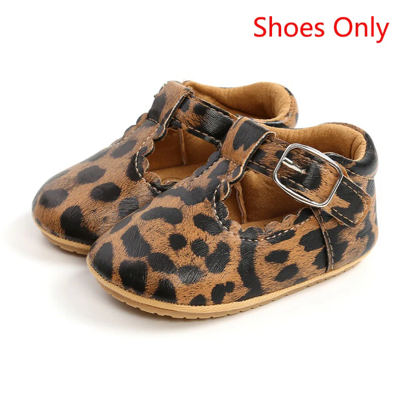 Lovely Baby Boy 1 Year Leather Shoes Baby Leopard PU Leather Non-slip Soft Sole Toddler First Walking Shoes 0-18M - Image 3