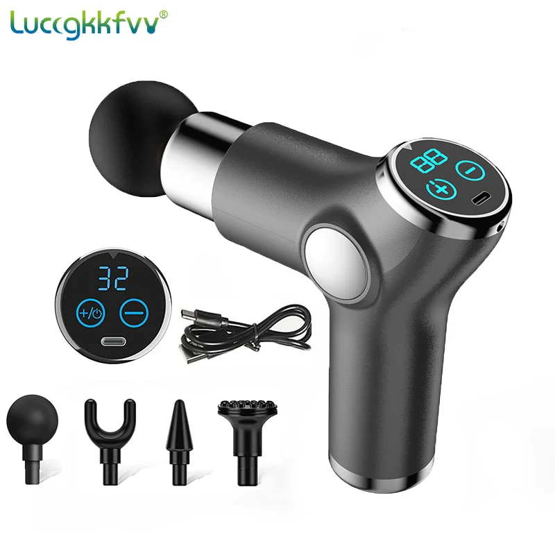 Massage Gun 32 Speed Deep Tissue Percussion Muscle Massager Fascial Gun For Pain Relief Body And Neck Vibrator Fitness - Image 3