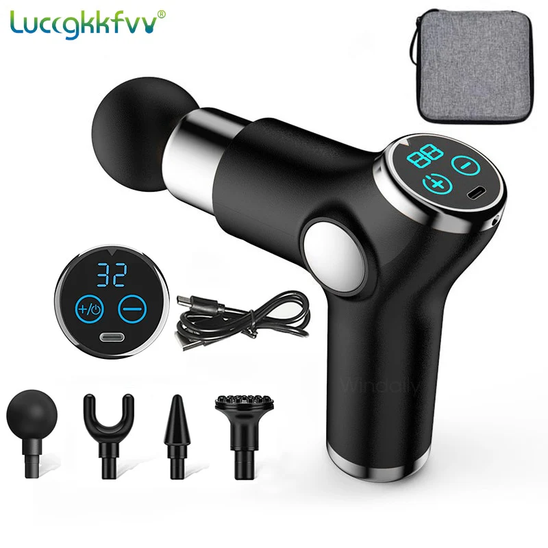 Massage Gun 32 Speed Deep Tissue Percussion Muscle Massager Fascial Gun For Pain Relief Body And Neck Vibrator Fitness - Image 4