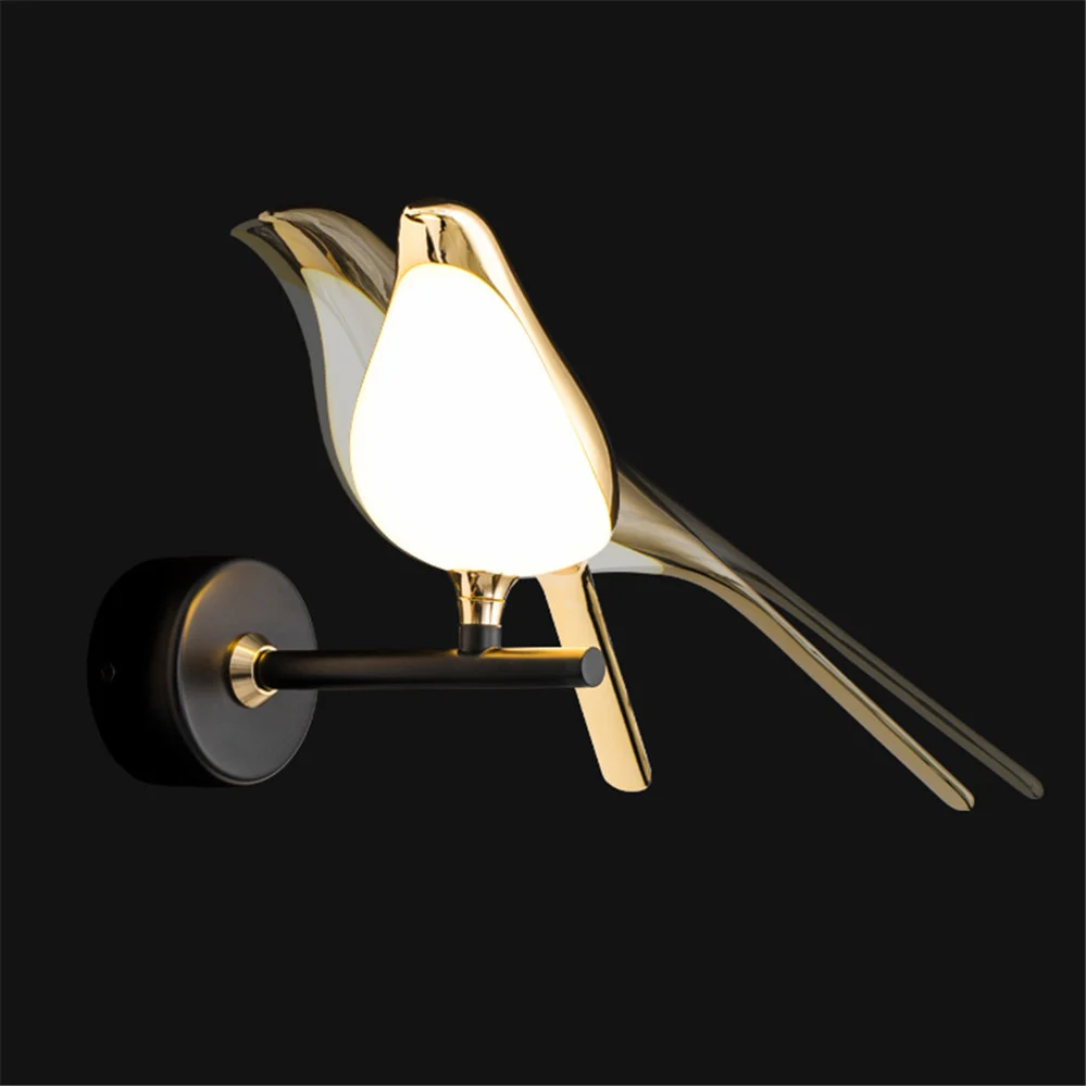 Postmodern Designer Luxury Gold Plating Bird Led Wall Lamp Hallway Corridor Stairs Sconce Bedroom Decoration Lighting Fixtures - Image 4