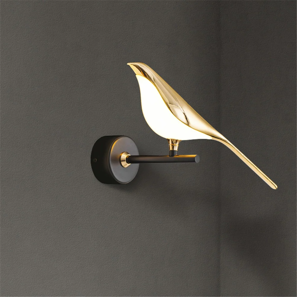 Postmodern Designer Luxury Gold Plating Bird Led Wall Lamp Hallway Corridor Stairs Sconce Bedroom Decoration Lighting Fixtures - Image 5