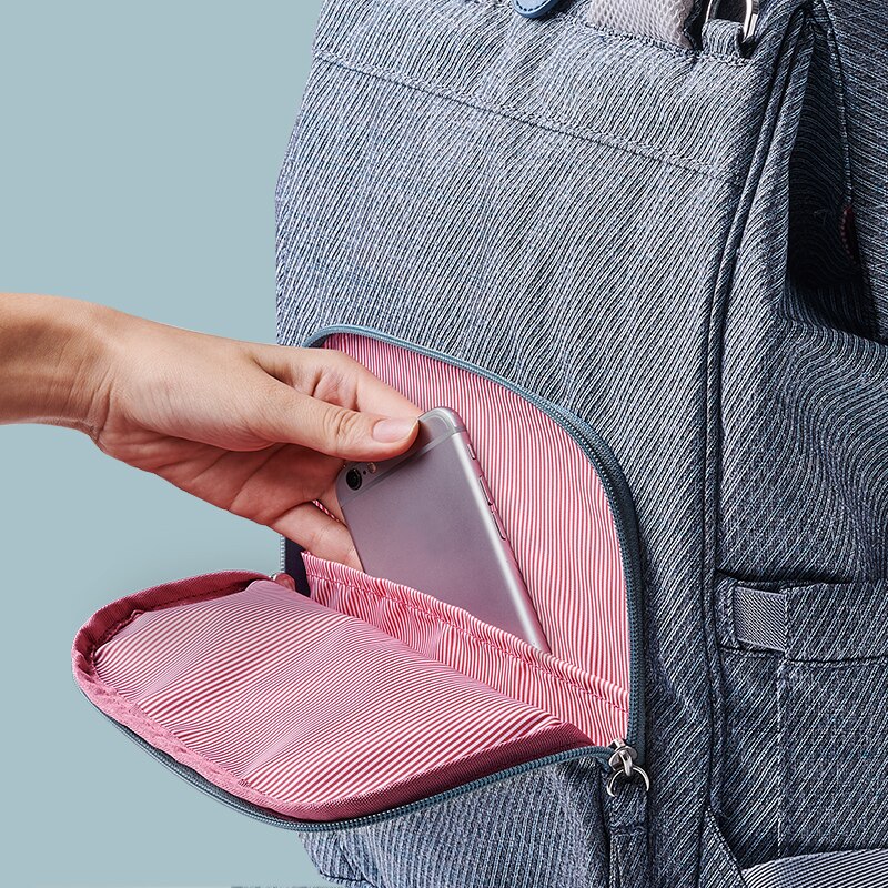 Sunveno New Diaper Bag Backpack Large Capacity Waterproof Nappy Bag Kits Mummy Maternity Travel Backpack Nursing Handbag - Image 8