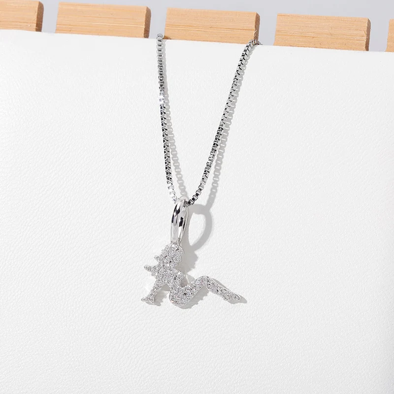 TOPGRILLZ Charm Women Pendant 100%925 Sterling Silver Iced Zircon Pendant Women Fashion Jewelary. - Image 3