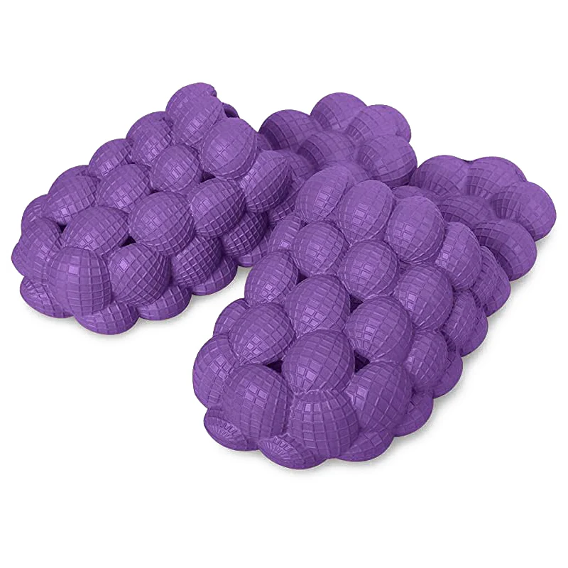 Ultra Funny Lychee Massage Cloud Cushion Thick Sole Spa Soft EVA Golf Ball Non-slip Men Bubble Slides Slippers for Women - Image 12