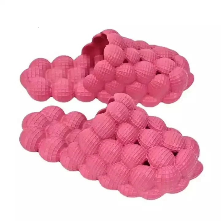 Ultra Funny Lychee Massage Cloud Cushion Thick Sole Spa Soft EVA Golf Ball Non-slip Men Bubble Slides Slippers for Women - Image 13
