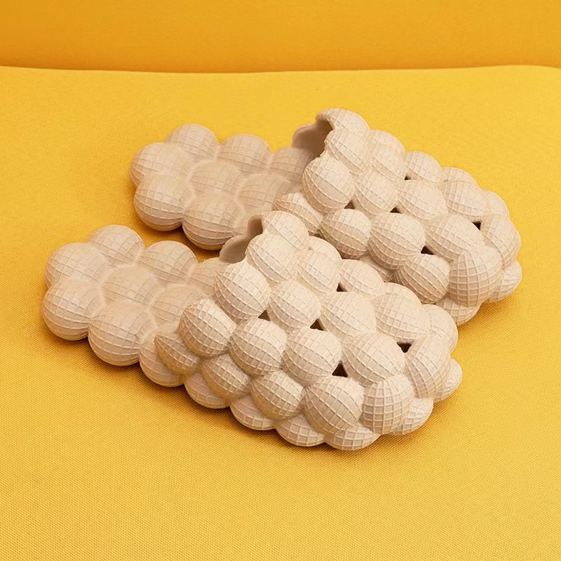 Ultra Funny Lychee Massage Cloud Cushion Thick Sole Spa Soft EVA Golf Ball Non-slip Men Bubble Slides Slippers for Women - Image 15