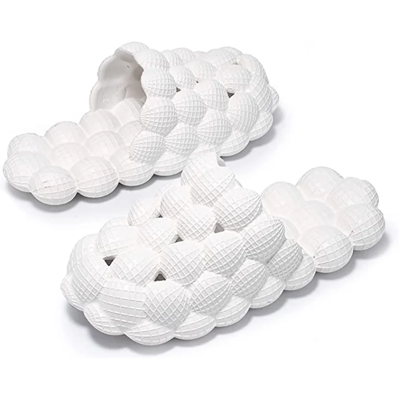 Ultra Funny Lychee Massage Cloud Cushion Thick Sole Spa Soft EVA Golf Ball Non-slip Men Bubble Slides Slippers for Women - Image 5