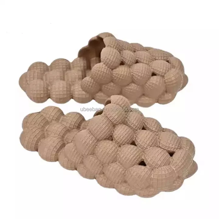 Ultra Funny Lychee Massage Cloud Cushion Thick Sole Spa Soft EVA Golf Ball Non-slip Men Bubble Slides Slippers for Women - Image 6
