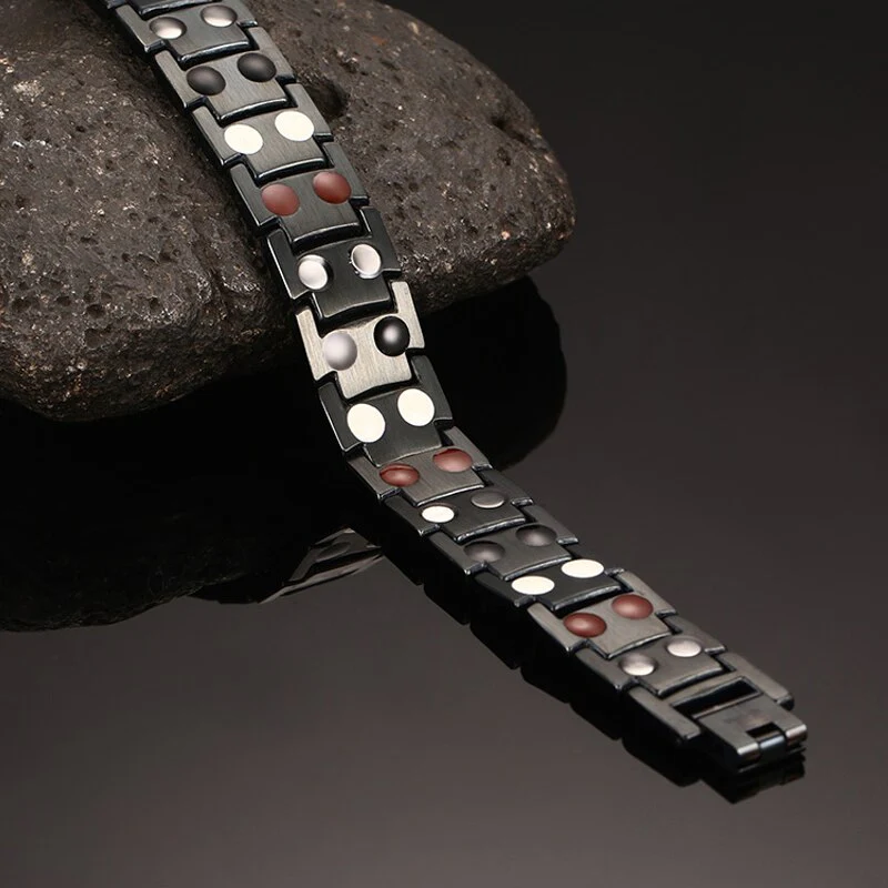 US Warehouse Magnetic Bracelets Male Link Black Wristband Magnetic Therapy Benefits Health Energy Stainless Jewelry Dropshipping - Image 6