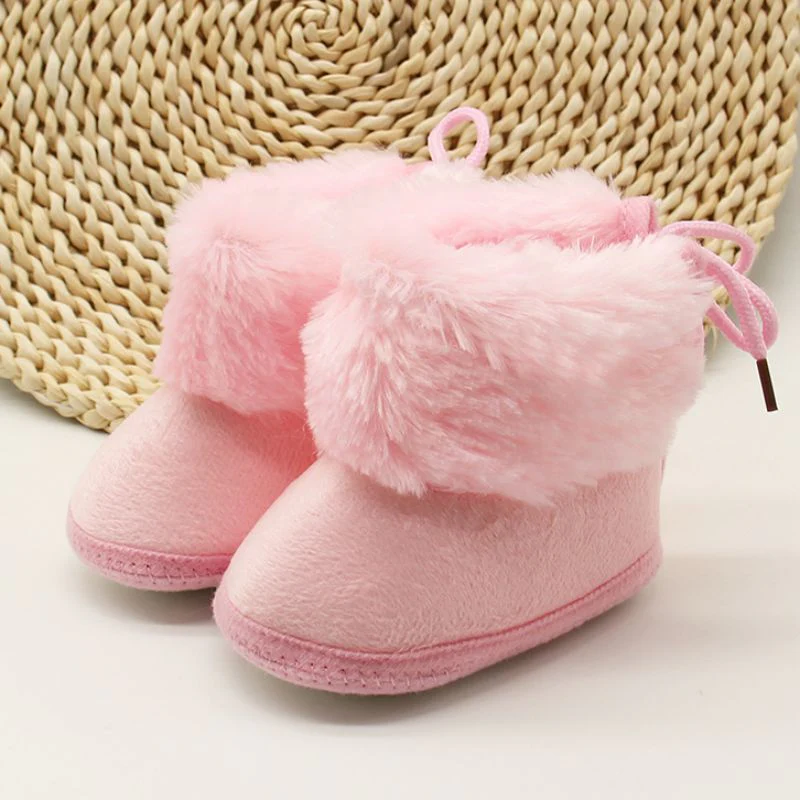 Winter Sweet Newborn Baby Girls Princess Winter Boots First Walkers Soft Soled Infant Toddler Kids Girl Footwear Shoes - Image 3