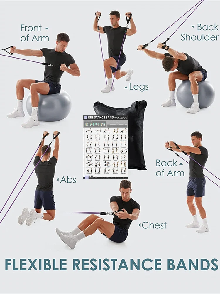 Women Fitness Resistance Loop Bands Set Training Exercise Yoga Expander Elastic Band Equipment for Home Workout Gym Bodybuilding - Image 21