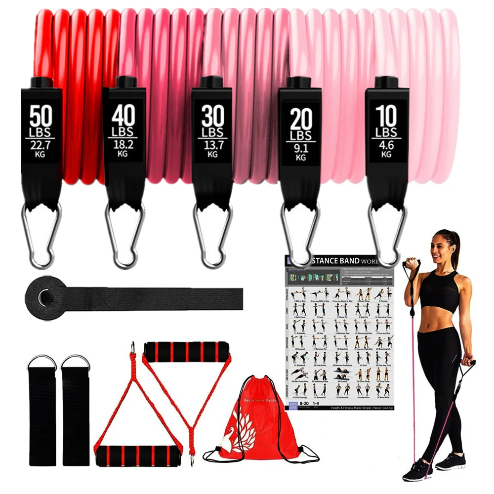 Women Fitness Resistance Loop Bands Set Training Exercise Yoga Expander Elastic Band Equipment for Home Workout Gym Bodybuilding - Image 3