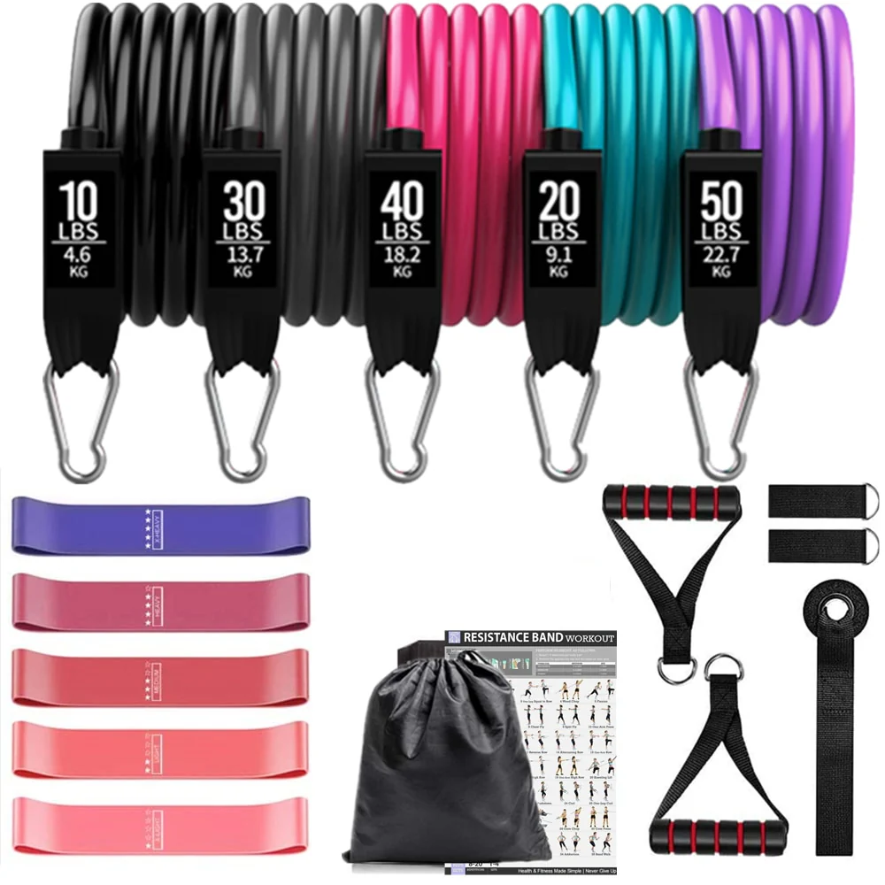 Women Fitness Resistance Loop Bands Set Training Exercise Yoga Expander Elastic Band Equipment for Home Workout Gym Bodybuilding - Image 9