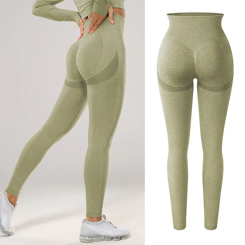 Women Sexy High Waist Scrunch Leggings Booty Push Up Workout Legging Butt Lifting Seamless - Image 10