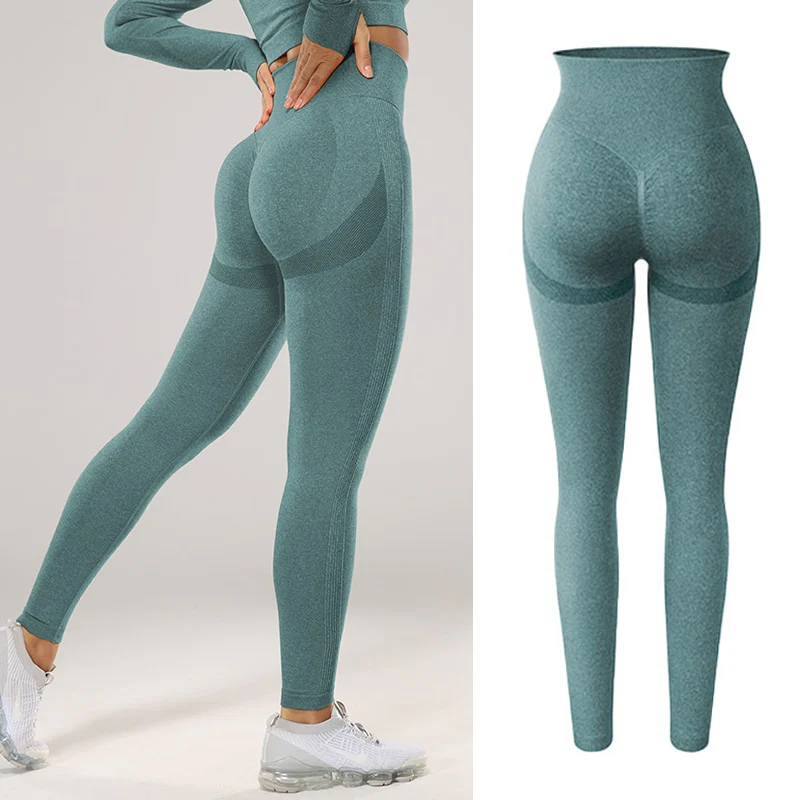 Women Sexy High Waist Scrunch Leggings Booty Push Up Workout Legging Butt Lifting Seamless - Image 11