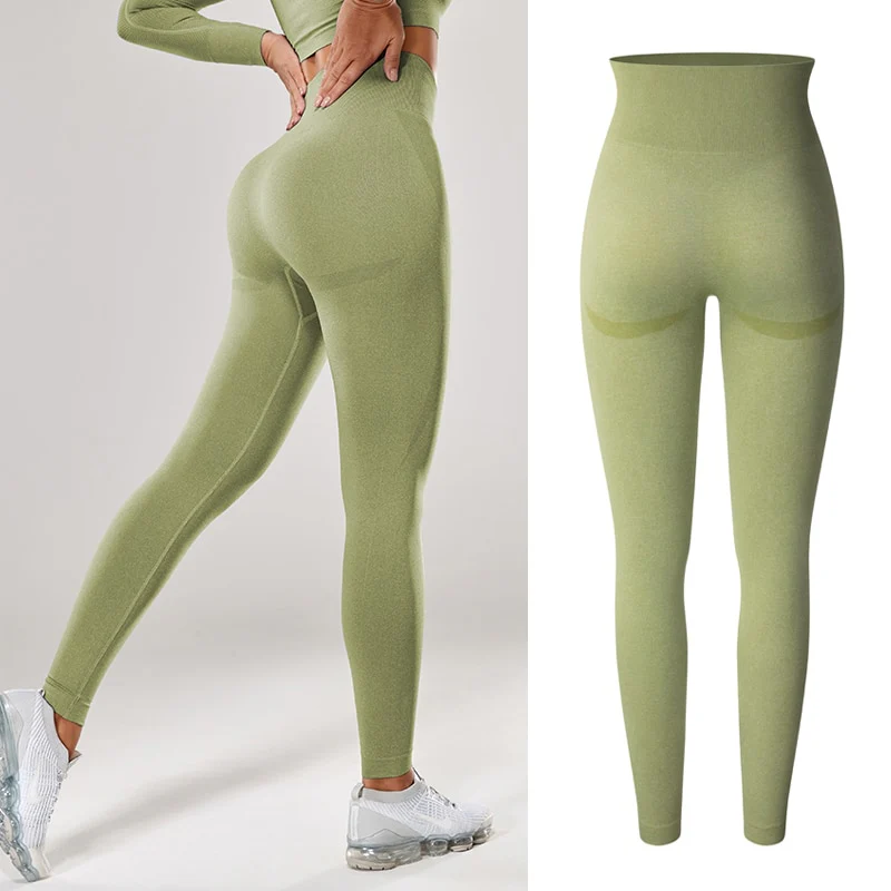 Women Sexy High Waist Scrunch Leggings Booty Push Up Workout Legging Butt Lifting Seamless - Image 13