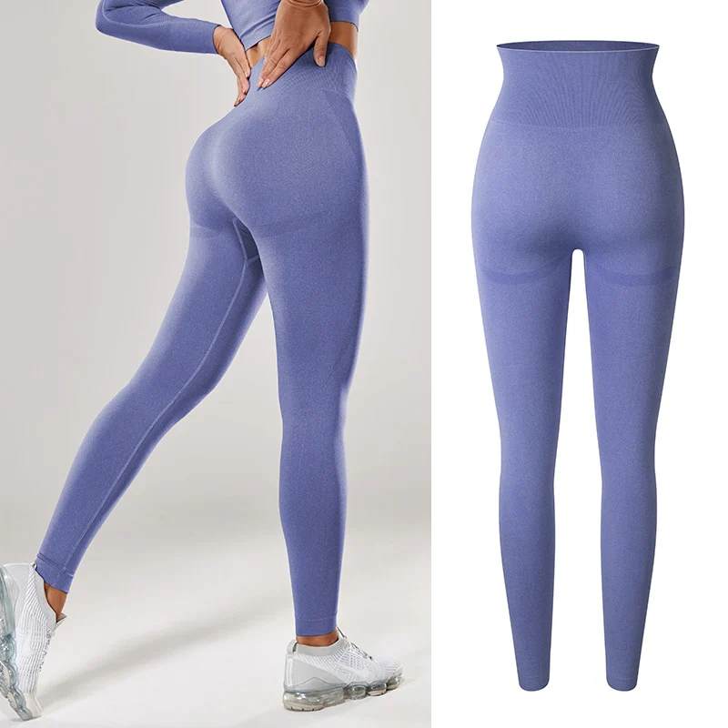 Women Sexy High Waist Scrunch Leggings Booty Push Up Workout Legging Butt Lifting Seamless - Image 14