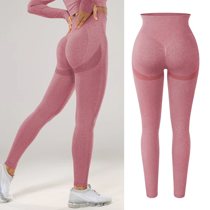 Women Sexy High Waist Scrunch Leggings Booty Push Up Workout Legging Butt Lifting Seamless - Image 16