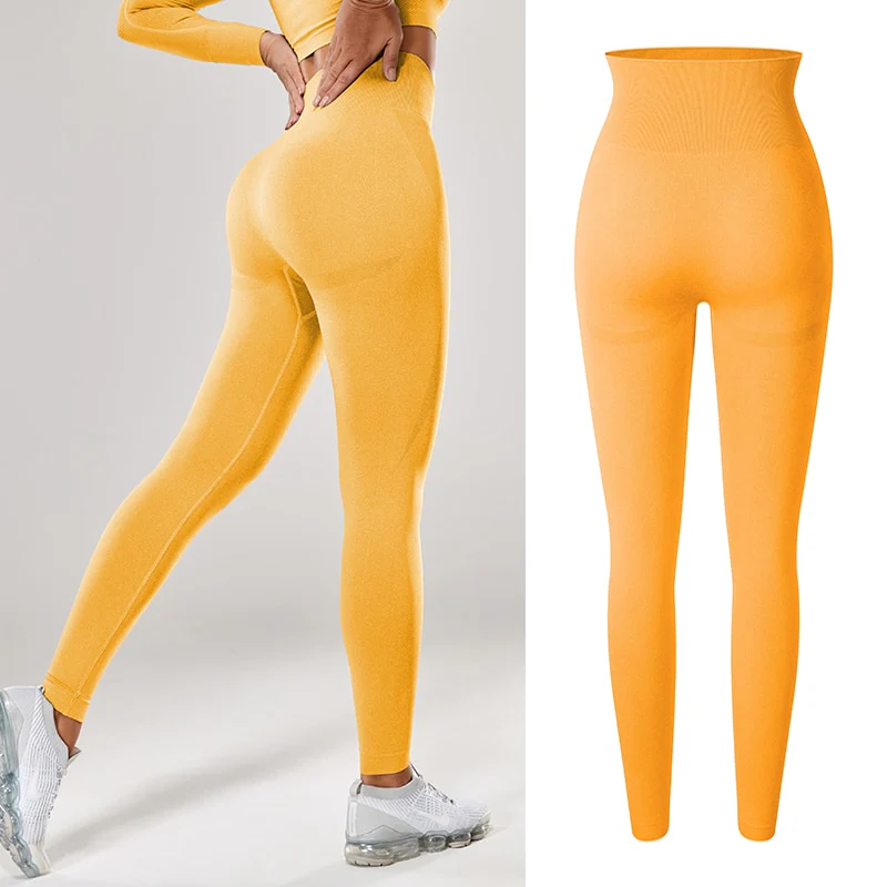 Women Sexy High Waist Scrunch Leggings Booty Push Up Workout Legging Butt Lifting Seamless - Image 5