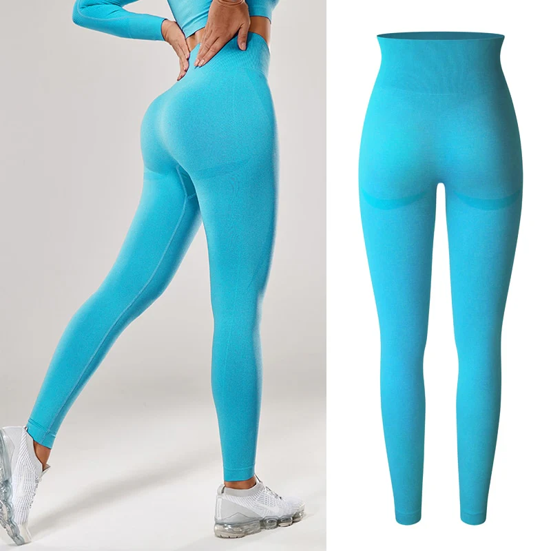 Women Sexy High Waist Scrunch Leggings Booty Push Up Workout Legging Butt Lifting Seamless - Image 7