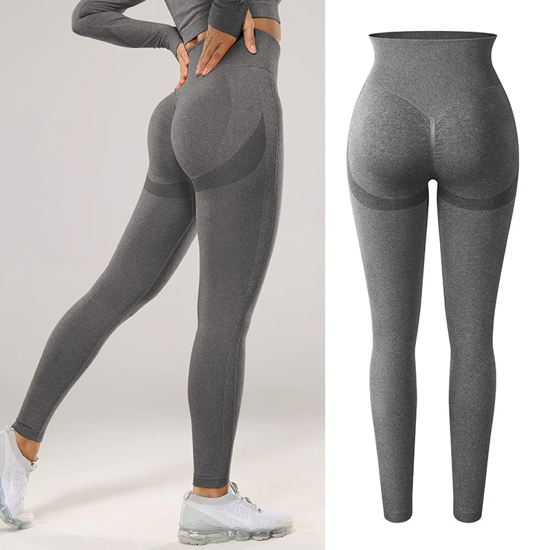 Women Sexy High Waist Scrunch Leggings Booty Push Up Workout Legging Butt Lifting Seamless - Image 8